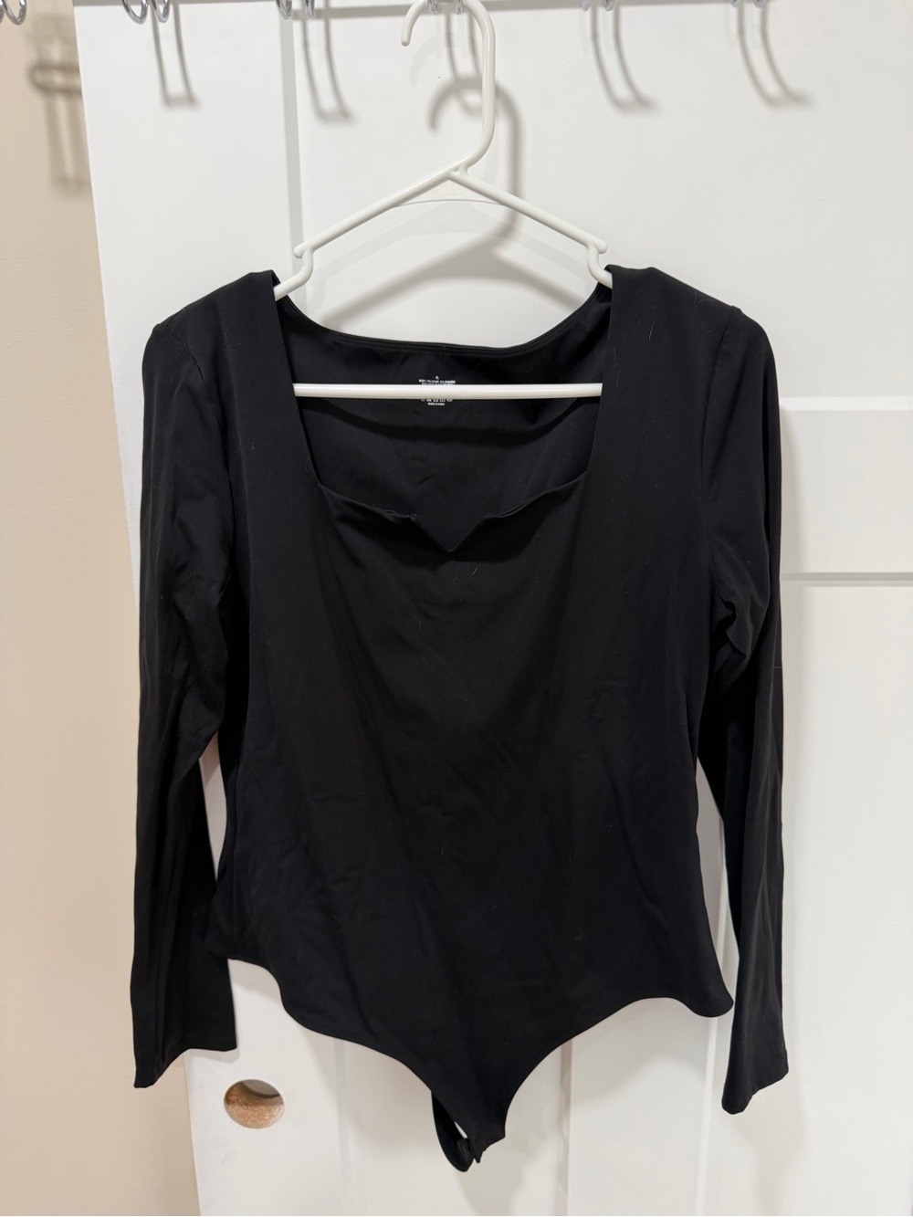 Amazon Black Long-Sleeve Scoop Neck Bodysuit